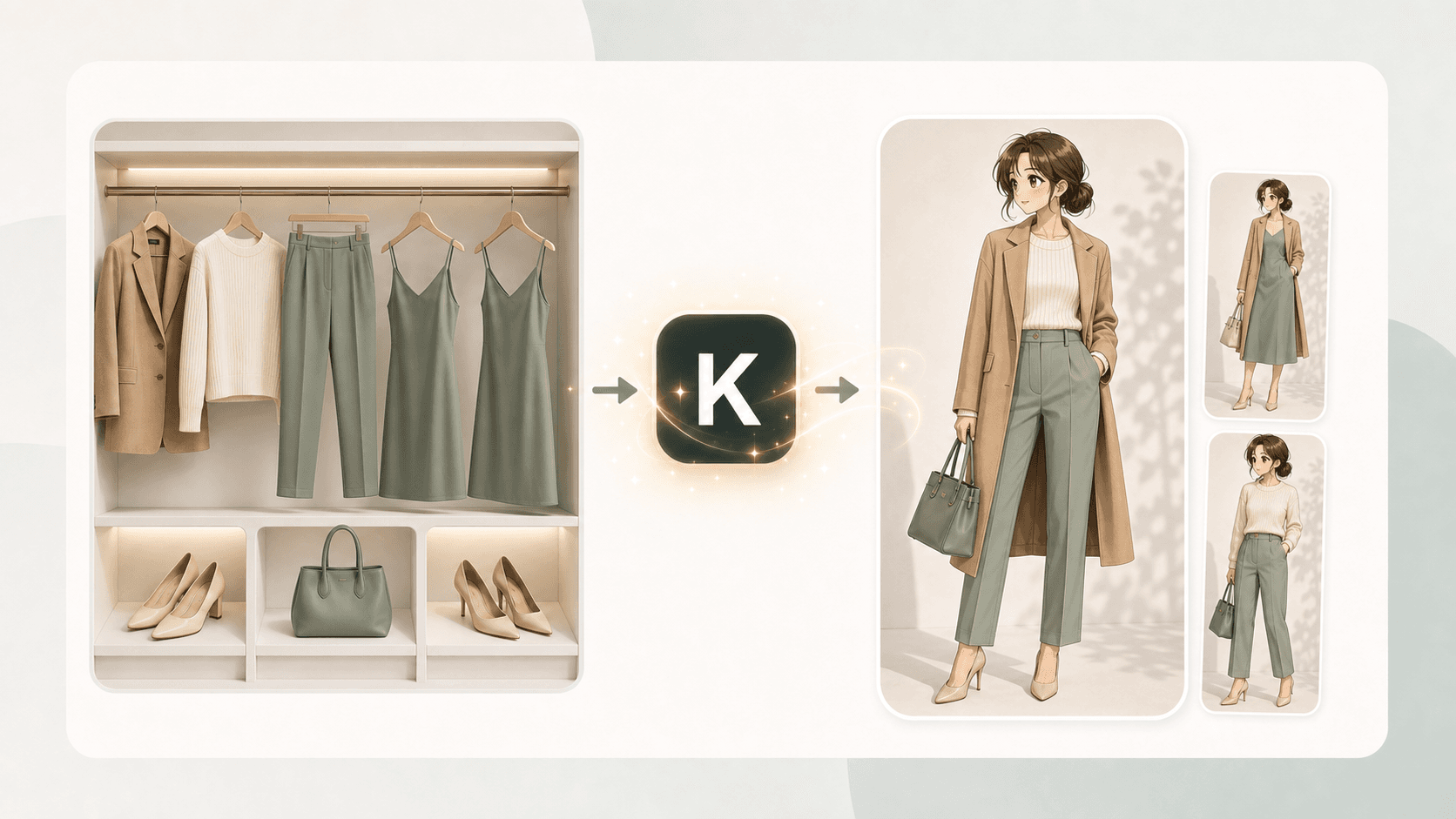 Kaloft wardrobe pieces become a styled outfit
